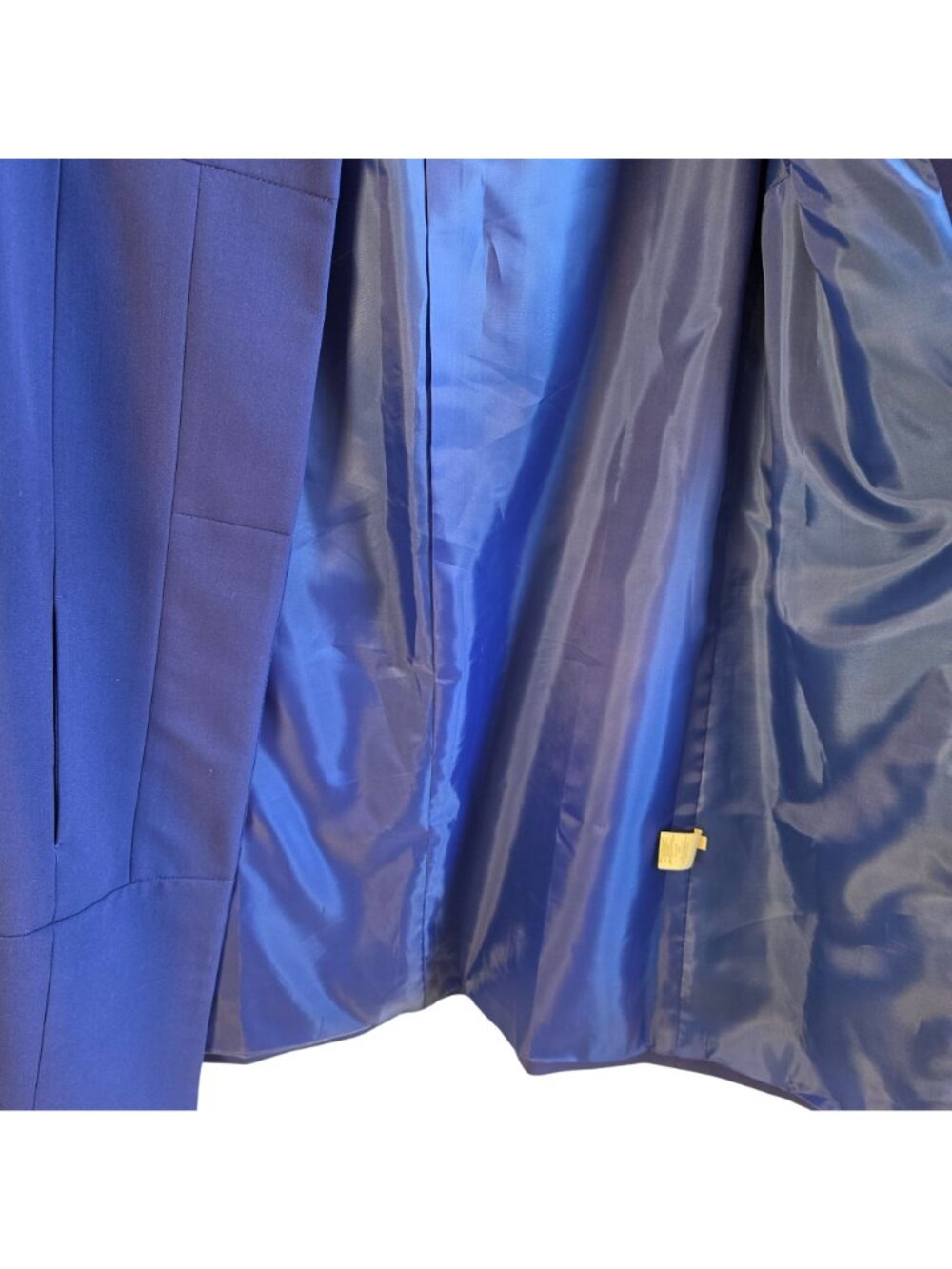 Nife Blue Open Front Oversized Coat Jacket 3/4 Sleeve Women’s M - Picture 4 of 7